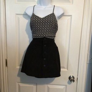 Express black suede pencil skirt